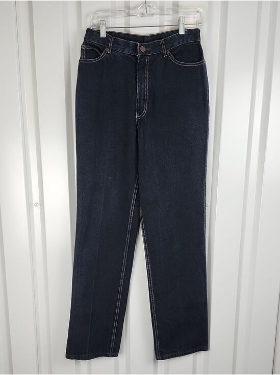 Calvin Klein Denim - Calvin Klein Vintage 80s Womens Jeans Cotton Dark Wash Sz 12 Fits 6 Straight Leg